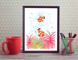 Clownfish - Art Print 8x10 13x19 - thumbnail 1