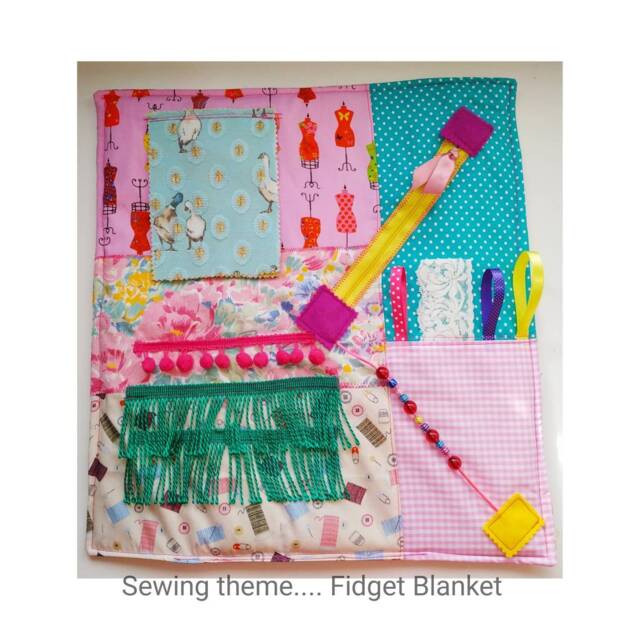 Dementia Gift Fidget Blanket Alzheimer's Sensory Quilt Stimulation Fidget Autism Dementia Toys, Nana Zip, Activities, Care Home - image 1