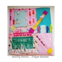 Dementia Gift Fidget Blanket Alzheimer's Sensory Quilt Stimulation Fidget Autism Dementia Toys, Nana Zip, Activities, Care Home - thumbnail 1