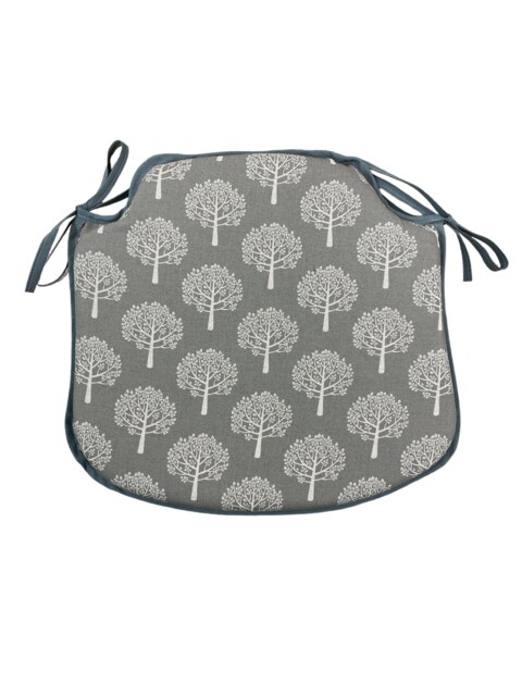 Mulberry Tree Smoke Grey Small Spindle Back Tie-On Seat Pads Dining/Patio/Garden/Kitchen - image 1
