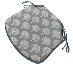 Mulberry Tree Smoke Grey Small Spindle Back Tie-On Seat Pads Dining/Patio/Garden/Kitchen - thumbnail 3