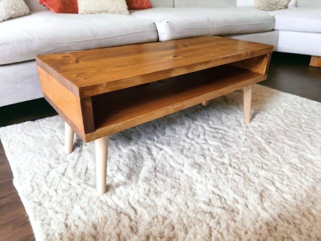 Coffee Table, Scandinavian Style, Reclaimed Wood, Rustic Side Table.vintage.shabby Chic.scaffold Boards.bespoke Furniture, Homedecor, Table, Desk - image 1