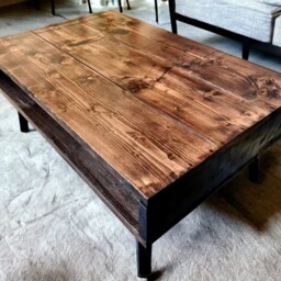 Coffee Table, Scandinavian Style, Reclaimed Wood, Rustic Side Table.vintage.shabby Chic.scaffold Boards.bespoke Furniture, Homedecor, Table, Desk - thumbnail 3