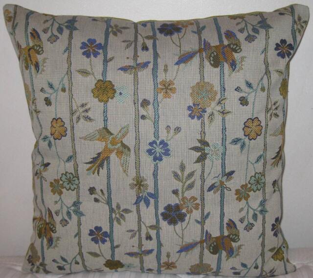 "Floral & Birds Decorative Pillow Cover-In 18""x18" - image 1