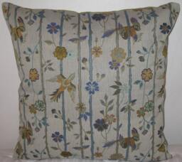 "Floral & Birds Decorative Pillow Cover-In 18""x18" - thumbnail 1