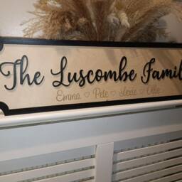 The Surname Family With Names -Street Sign 3D Look -Personalised Wall Mount - New Style Home Decor Gift Birthday Wedding Christmas - thumbnail 4
