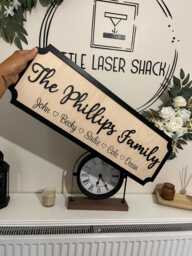 The Surname Family With Names -Street Sign 3D Look -Personalised Wall Mount - New Style Home Decor Gift Birthday Wedding Christmas - thumbnail 1