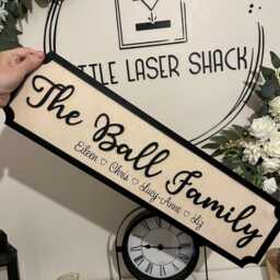 The Surname Family With Names -Street Sign 3D Look -Personalised Wall Mount - New Style Home Decor Gift Birthday Wedding Christmas - thumbnail 3