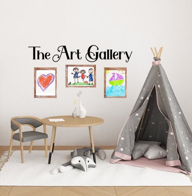 Kids Art Gallery Vinyl Wall Decal, Children's Artwork Quote - image 1