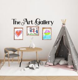 Kids Art Gallery Vinyl Wall Decal, Children's Artwork Quote - thumbnail 1