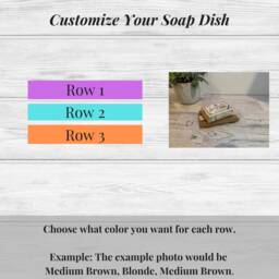 Wood Slotted Soap Dish, Custom Made From Reclaimed Assorted Woods Any Color. Customized Soap Dish - thumbnail 3