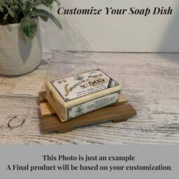 Wood Slotted Soap Dish, Custom Made From Reclaimed Assorted Woods Any Color. Customized Soap Dish - thumbnail 1