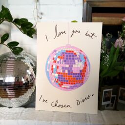 I Love You But I've Chosen Disco - Art Print With Gold Leaf - thumbnail 1