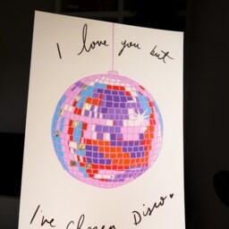 I Love You But I've Chosen Disco - Art Print With Gold Leaf - thumbnail 2