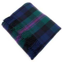 Baird 100% Pure Wool Tartan Blanket Scottish Plaid Throw, Warm Rug - 74x62 - thumbnail 2