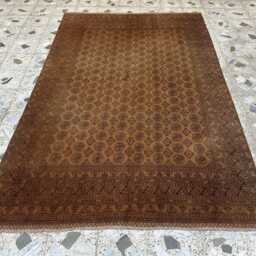 Antique Handmade Brown Huge Rug 6x9.3, Muted Wool Rug, Earth Tone Area Living Room Neutral Oriental Natural Dyes - thumbnail 4