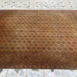 Antique Handmade Brown Huge Rug 6x9.3, Muted Wool Rug, Earth Tone Area Living Room Neutral Oriental Natural Dyes - thumbnail 3
