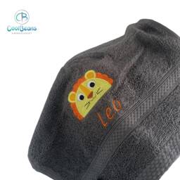 Lion Head Towel - Personalised Face Cloth/Hand Bath = Embroidered - thumbnail 3