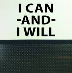 Motivational Quote Decal, Gym Wall Classroom Physical Therapy Rehab I Can & Will Sticker - thumbnail 1