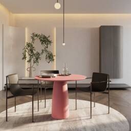 Kopar Round Antique Pink Dining Table D98