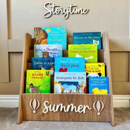 Personalised Children's Bookcase - Wooden Nursery Book Shelf Custom Name Kids Storage Baby Gift - thumbnail 3