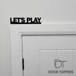 Let's Play Door Topper - Games Room Or Playroom Sign Gaming Decor Gamer Birthday Gift Kids Teen Bedroom - thumbnail 1