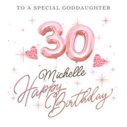 Personalised Goddaughter 30Th Birthday Candle Gifts Card Mug W - thumbnail 4