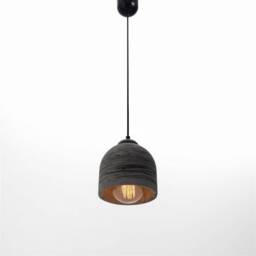 Black Concrete Pendant Lamp, Stone Chandelier, Designer Hanging Lights, Scandinavian Design, Accessories - thumbnail 3