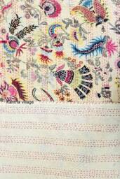 Indian Kantha Quilt, Kantha Throw, Bedcover, Bedspreads, Sofa Cover, Cotton Kantha Quilt, Quilt For Sale, Queen Size Bedspread - thumbnail 2