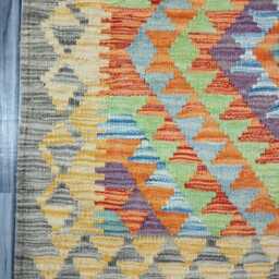 Kilim Rug Classic, Handmade Artisan Afghan Turkish Scandinavian Navajo Bohemian Wool Flatweave Multicolour 111x83 cm - thumbnail 4