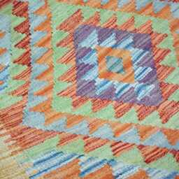 Kilim Rug Classic, Handmade Artisan Afghan Turkish Scandinavian Navajo Bohemian Wool Flatweave Multicolour 111x83 cm - thumbnail 3