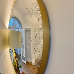 Ferrara 80cm, Antique Fisheye Round Mirror - thumbnail 2
