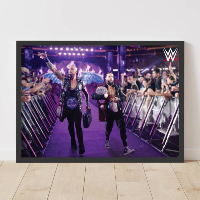 Wwe Print - Finn Balor & Damian Priest Tag Team Champions Poster Wall Art - image 1