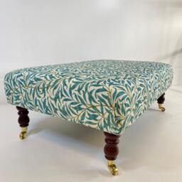 Coffee Table Footstool in William Morris Willow Boughs - thumbnail 2