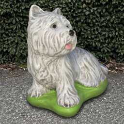 Concrete Yorkie Statue Stone Westie Dog Figurine Cement Animal Decoration Handmade Ornament Memorial Sculpture Yard Art - thumbnail 2