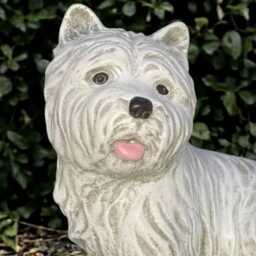 Concrete Yorkie Statue Stone Westie Dog Figurine Cement Animal Decoration Handmade Ornament Memorial Sculpture Yard Art - thumbnail 3