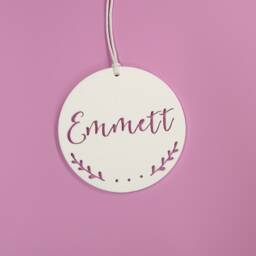 Personalised Wood Christmas Decoration/Ornament Sprigs Design-Christmas Tree-Bauble-Kris Kringle-Teacher Gift-Personalized Christmas Gift - thumbnail 2