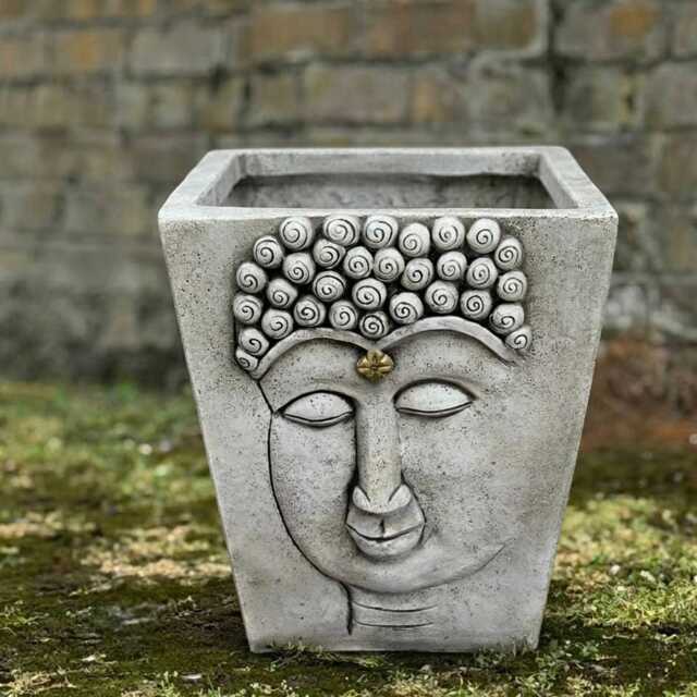 Large Concrete Buddha Planter Zen Garden Flower Pot Decor Outdoor Patio Plant Holder Garden Japanese Ornament Cement Yard Art - image 1
