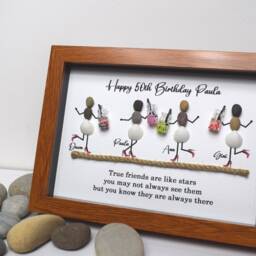 Birthday Gift For Her, Personalised Pebble Picture Art Women, Keepsake 18Th 21st 30Th 40Th 50Th 60Th 70Th 80Th - thumbnail 3