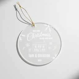First Christmas in New Home Ornament, Personalised Couple Names Bauble, House Gift 2025 - thumbnail 3