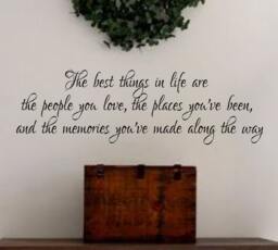 The Best Things in Life People Places Memories-#3Vinyl Wall Decal - Family Photo-Collage Wall - Quote - thumbnail 1