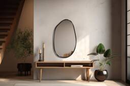 Pebble Mirror, Asymmetrical Shaped Blob Oblong Mirror Wall Decor - New Aesthetic Element Of Your Home