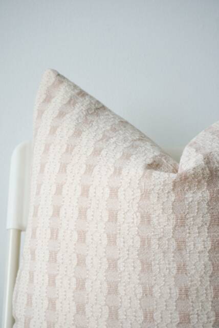 Brown Cream Hand Woven Striped Pillow Cover - image 1