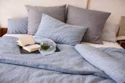 Linen Duvet Cover Set, Washed Bedding, Many Colors & Sizes, Flax Linen, Breathable Soft Queen King Twin