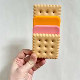 Giant Cheese & Crackers Wall Hanging/Funky Art/Dopamine Decor/Pop Art/Kitschy Decor/Food Decor/Fake Food/Weird Art/Maximalist Decor/Kitchen - thumbnail 4
