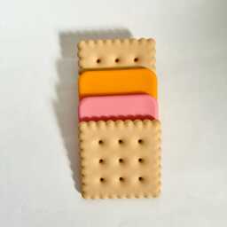Giant Cheese & Crackers Wall Hanging/Funky Art/Dopamine Decor/Pop Art/Kitschy Decor/Food Decor/Fake Food/Weird Art/Maximalist Decor/Kitchen - thumbnail 2