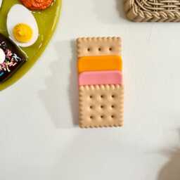 Giant Cheese & Crackers Wall Hanging/Funky Art/Dopamine Decor/Pop Art/Kitschy Decor/Food Decor/Fake Food/Weird Art/Maximalist Decor/Kitchen - thumbnail 3