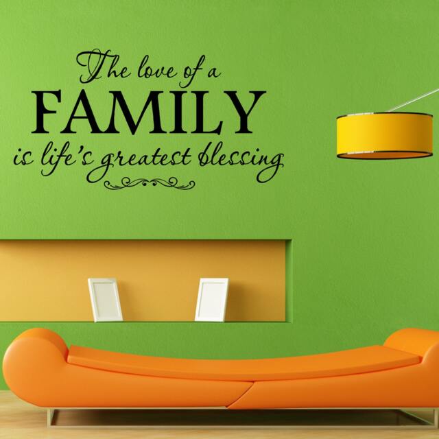 Love Family Life Blessing Quote Wall Sticker Vinyl Mural Decal Home House Apartment Art Decor Free Shipping L006 - image 1