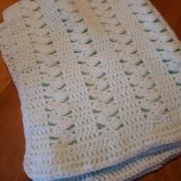 Crochet Baby Blanket - Fan & Treble Pattern - thumbnail 2
