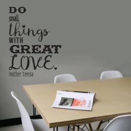 Mother Teresa Quote Vinyl Wall Decal - Inspirational Dorm Decor - thumbnail 2